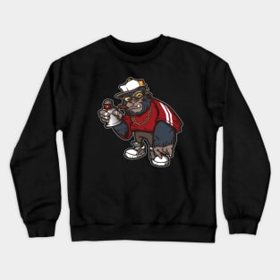 Hip Hop Gorilla Graffiti Character Crewneck Sweatshirt